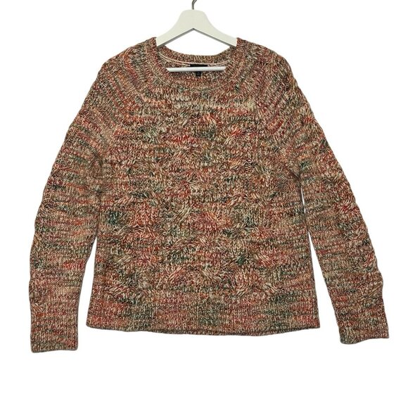 Talbots Women's Sweater Wool Blend Cable Knit Medium Size Pullover Crew Neck - Picture 2 of 9